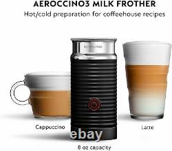 Nespresso Vertuo Coffee / Espresso Machine + Aeroccino3 Frother BLACK ENV135BAE