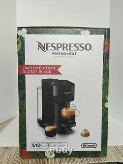 Nespresso Vertuo Next Coffee & Espresso Machine Limited Edition Glossy Black NEW