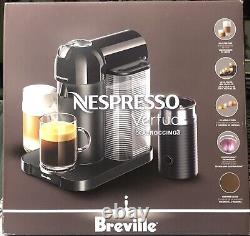 Nespresso by Breville Vertuo Coffee and Espresso Machine + Aeroccino. Chrome