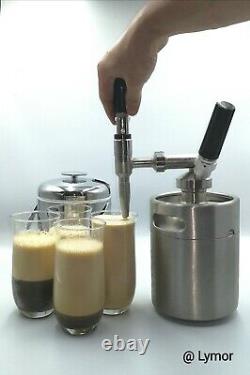 Nitro Cold Brew Coffee Maker Machine 64 Oz Stainless Nitrogen Infuser Coffee Keg