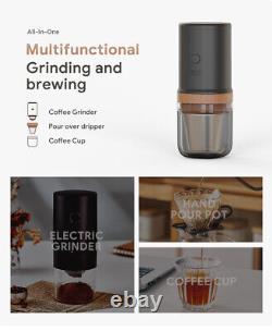 Portable Coffee Maker Travel French Press Mini Electric Grinder Machine Office