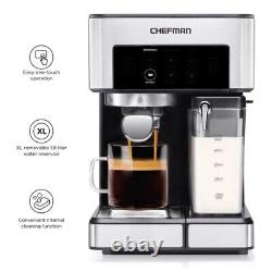 Pro Espresso Machine Coffee Maker with Automatic Milk Frother Stainless Steel