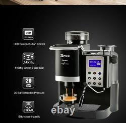 Professional All-in-One Espresso Coffee Machine Americano Maker Bean New Grinder
