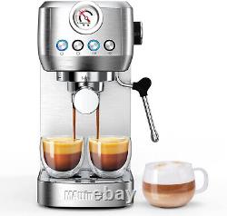 Professional Italian Espresso Machine 20 Bar Stainless Steel Milk Frother Italia