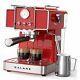 Retro Espresso Machine With Milk Frother, 15 Bar Pump Professional Cappuccino