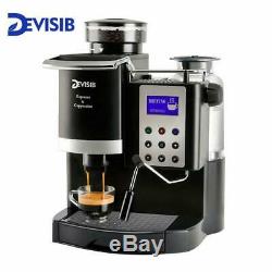 Semi-Automatic Italian All-in-One Espresso Coffee Machine with Grinder, Frother