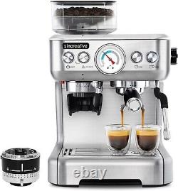 Sincreative 20-Bar Espresso Machine Coffee Maker with Steam Wand Stainless Steel