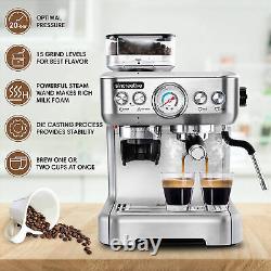 Sincreative Espresso Machine and Coffee Maker with Grinder and Steam Wand (Used)