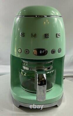 Smeg 1950's Retro Style 10 Cup Programmable Coffee Maker Machine (Pastel Green)