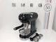 Smeg Ecf01bluk Espresso Coffee Machine 50's Retro In Black-customer Return- Used