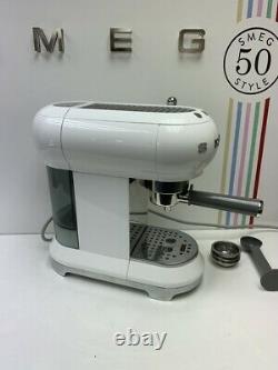 Smeg ECF01WHUK 50's Retro White Espresso Coffee Machine, Customer Return