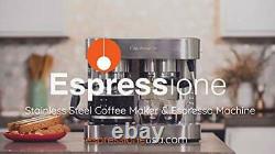 Stainless Steel Machine Espresso and Coffee Maker, 1.5 L