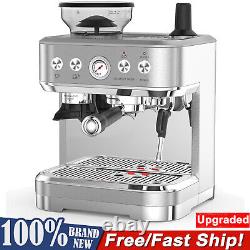 Upgraded Automatic Espresso Machine 15 Bar Coffee Maker with Grinder Milk Frother