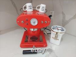 VIDEO! Francis Francis X1 Red Retro Italian Coffee Espresso Machine Luca Trazzi