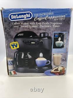 VTG DeLonghi All-In-One Combination Coffee & Cappuccino Machine Black- NEW