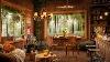 Warm Jazz Relaxing At The Cozy Coffee Shop Ambience Rainy Forest Scene For Study Work And Relax